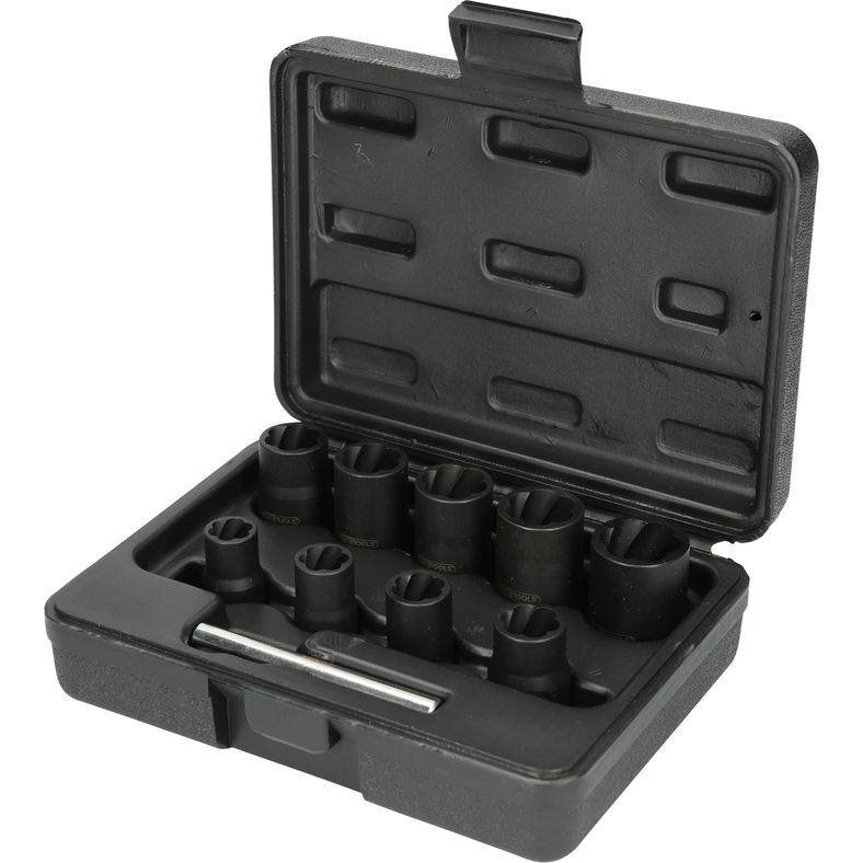 KS TOOLS Avdragar och gängverktyg 3/8" spiralprofil hylssats, 10-delars KS913.3855