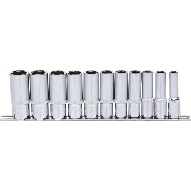KS TOOLS 3/8" CHROMEplus sexkant-hylssats, lång 11-delars.8-19mm KS918.0611