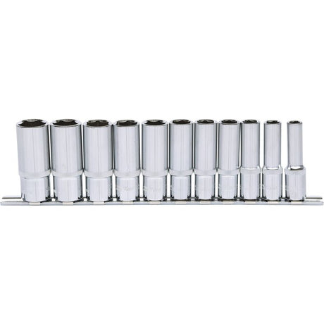 KS TOOLS 3/8" CHROMEplus sexkant-hylssats, lång 11-delars.8-19mm KS918.0611