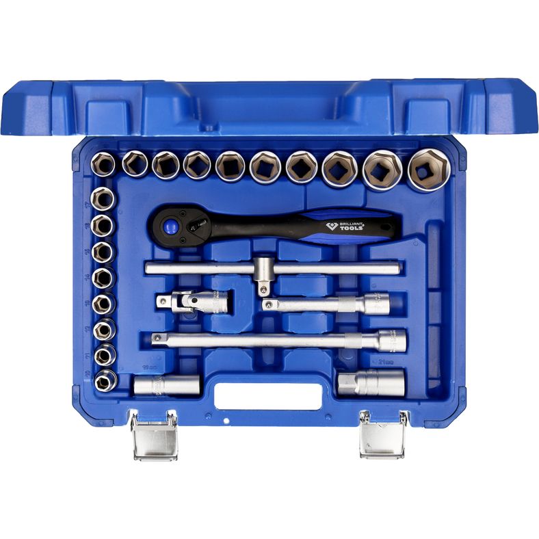 Brilliant Tools 6-kantshylssats 1/2" – 25 delar