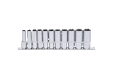 KS TOOLS 3/8" CHROMEplus sexkant-hylssats, lång 11-delars.8-19mm KS918.0611