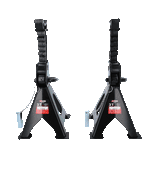 KS Tools Stödbock 3 ton - Justerbar pallbock i stål med snabbjustering (295-425 mm)