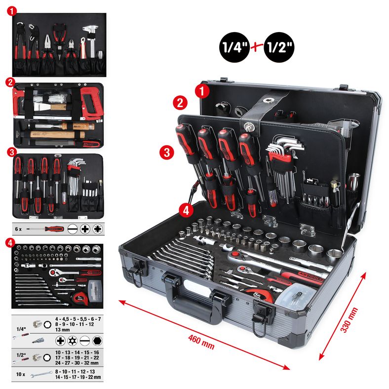 KS TOOLS UNIVERSAL VERKTYGSSATS 149-DELAR