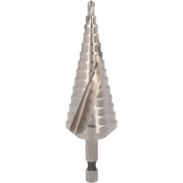 KS TOOLS 1/4" HSS nivåborr-bit,Ø 4-30mm, 14 nivåer