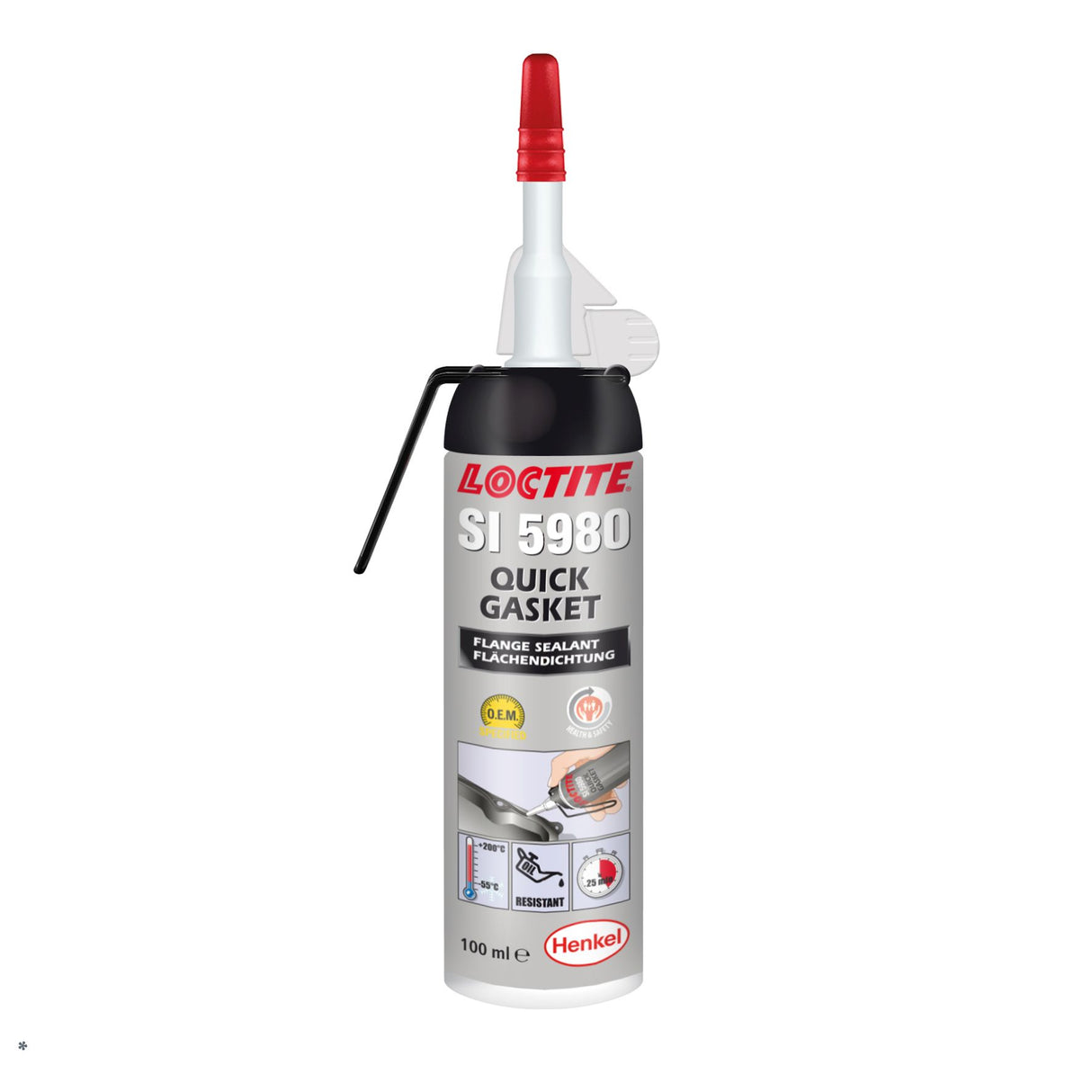 Flytande packning Loctite SI 5980 Quick Gasket, 100 ml, svart