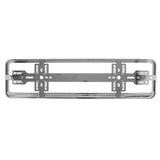 Nummerskylthållare med EU-märke – Kromad, 536 x 139 mm