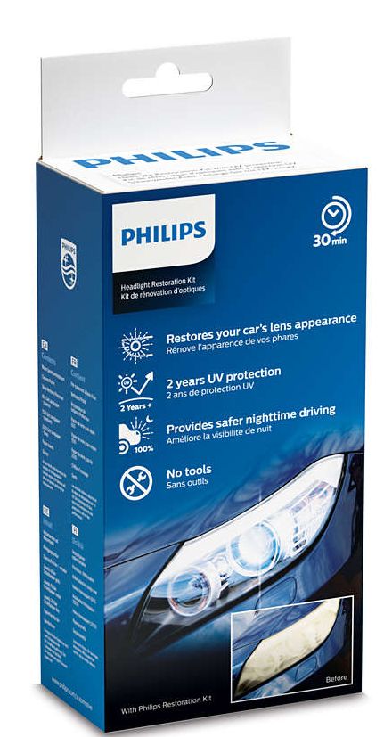 Philips Återställningskit för strålkastare - Skyddstid mot UV-slitage 2 år