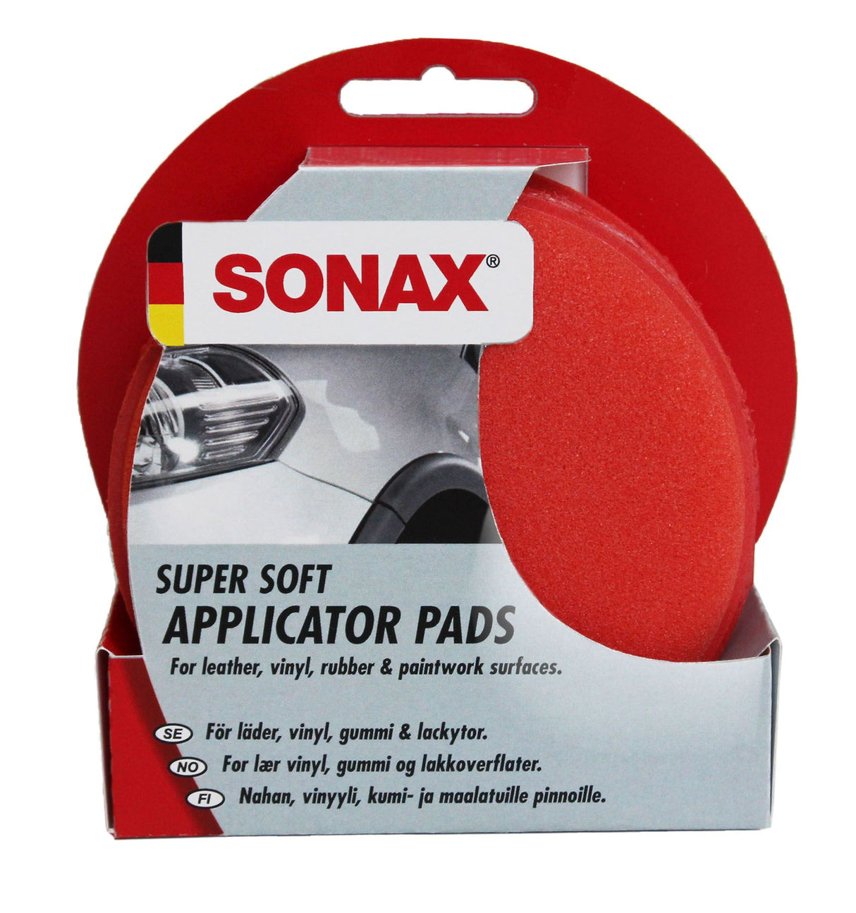 SONAX Applikatorsvamp 2-pack – Mjuk och flexibel för exakt applicering