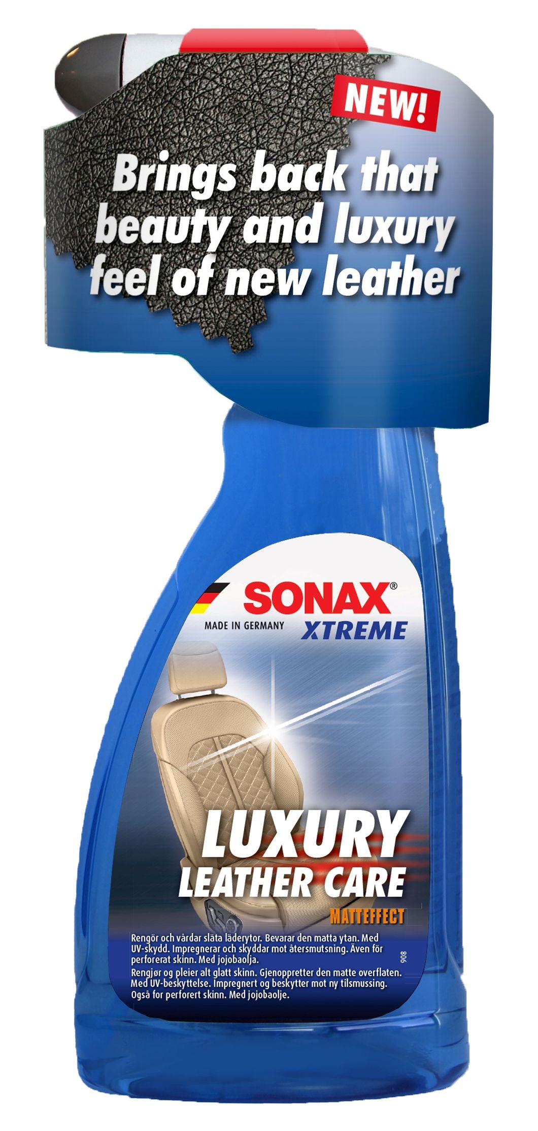 Sonax Xtreme Luxury Leather Care 500 ml - Skonsam lädervård med UV-skydd och jojobaolja