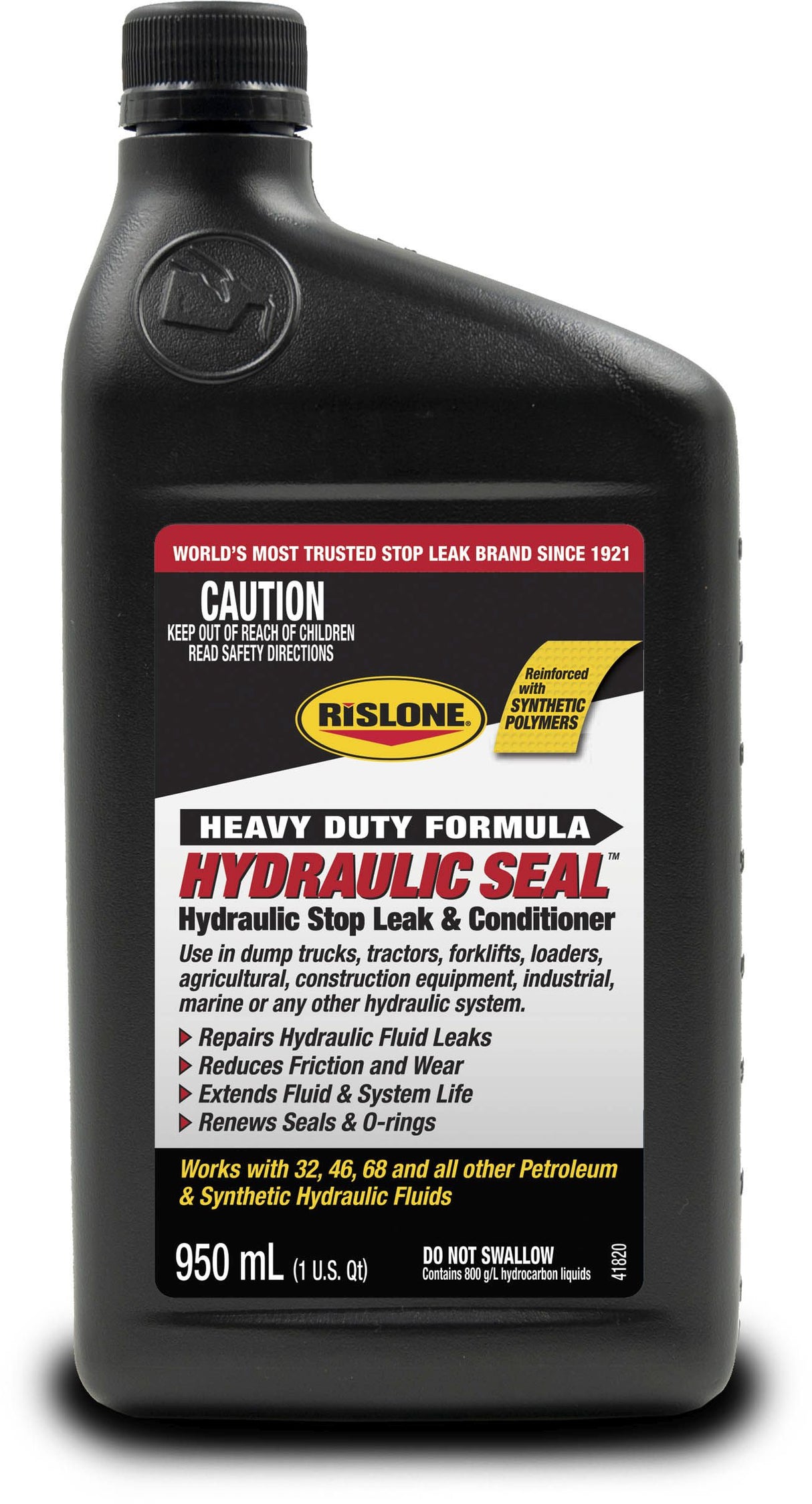 RISLONE Hydraulic Seal Stop Leak & Conditioner – Hydraulikvätsketillsats för Vätskeförlust & Slitage - 950 ml