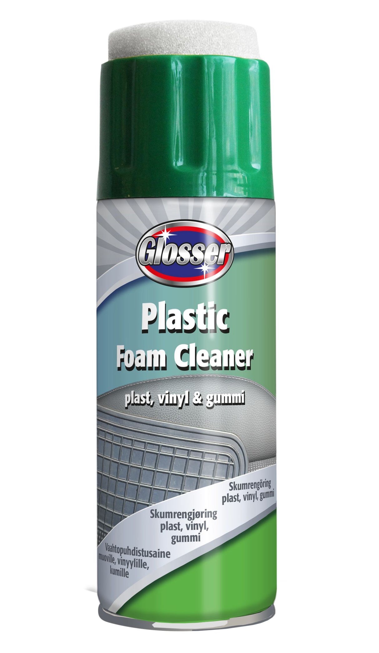 Glosser Plastic Foam Cleaner 300 ml - Skumrengöring för Vinyl, Gummi och Plast