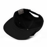 Tershine Snapbackkeps – Svart med vit logotyp, One Size