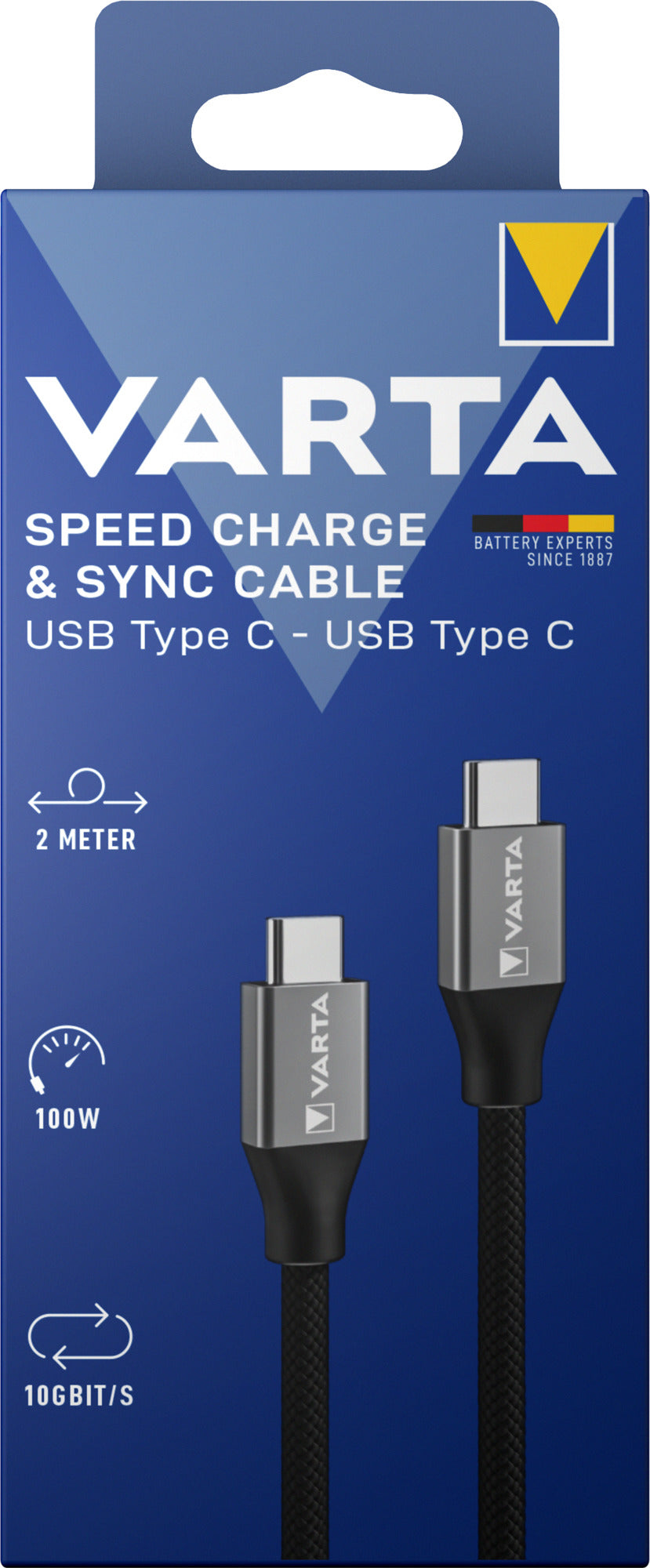 VARTA Speed Charge & Sync Cable USB C till USB C