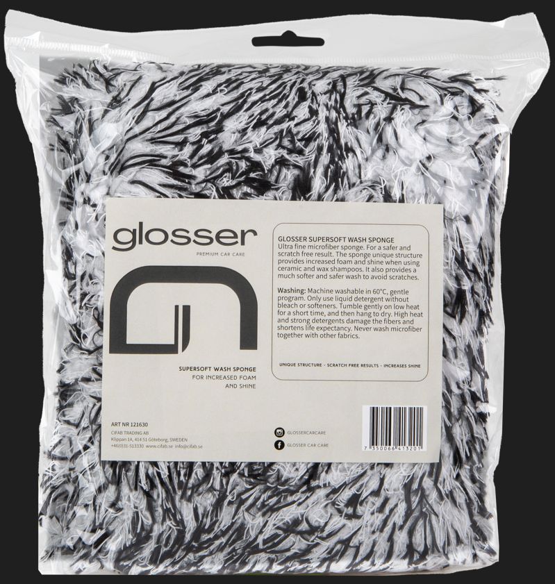Glosser Supersoft Wash Sponge | Ultrafin Mikrofibersvamp för Skonsam Biltvätt