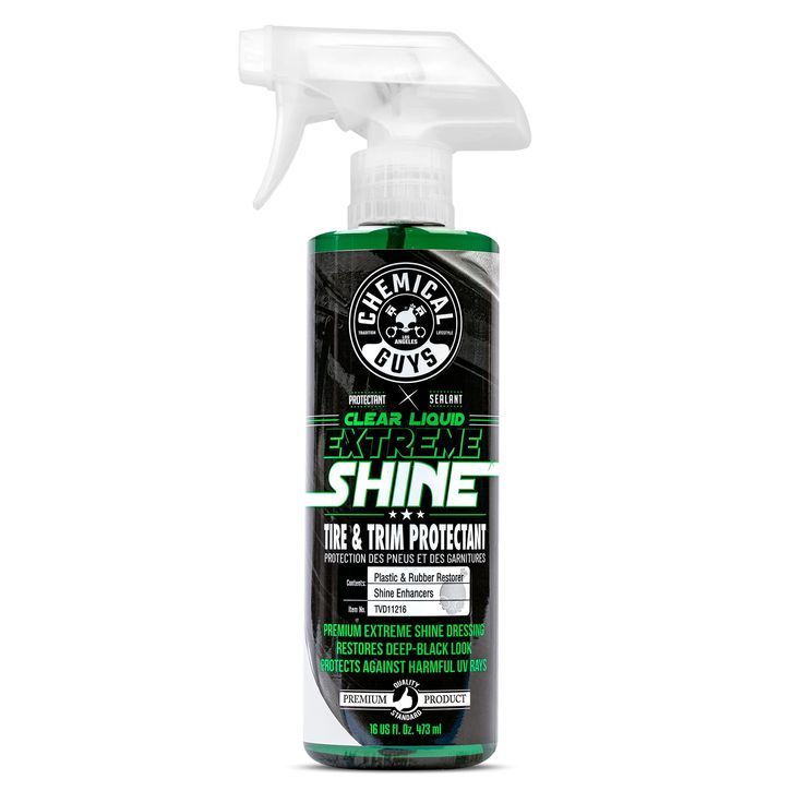 Chemical Guys Clear Liquid Extreme Shine Sprayable Dressing, 473 ml – Oljebaserad plast- och däckförnyare med extrem glans