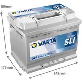 VARTA Dynamic SLI D24 – 12V Bilbatteri 60Ah 540A
