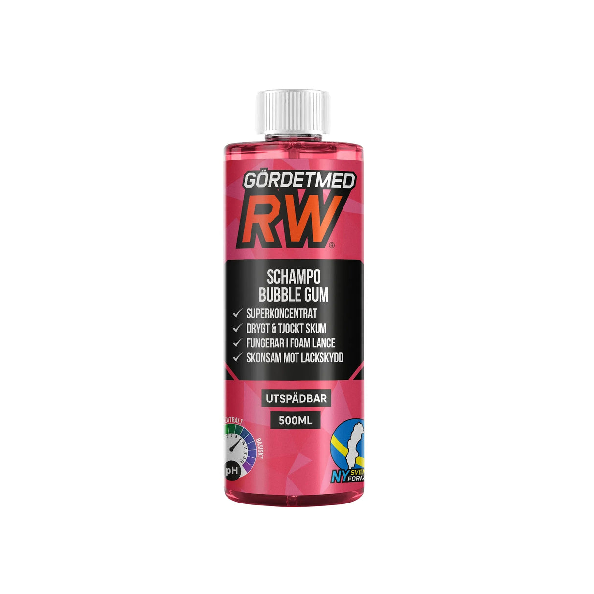 GörDetMedRW Schampo Bubble Gum – Högskummande Bilschampo 500 ml