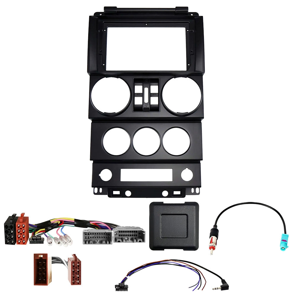 Auto-Connect Installationskit för 9-tums bilstereo, Jeep Wrangler 4-dörrars 2007-2010