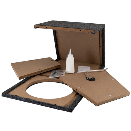 Montera baslåda-kit, omonterad sluten 1x12" baslåda från Auto-Connect