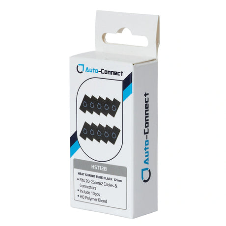 Auto-Connect 10-pack krympslang 12mm, svart