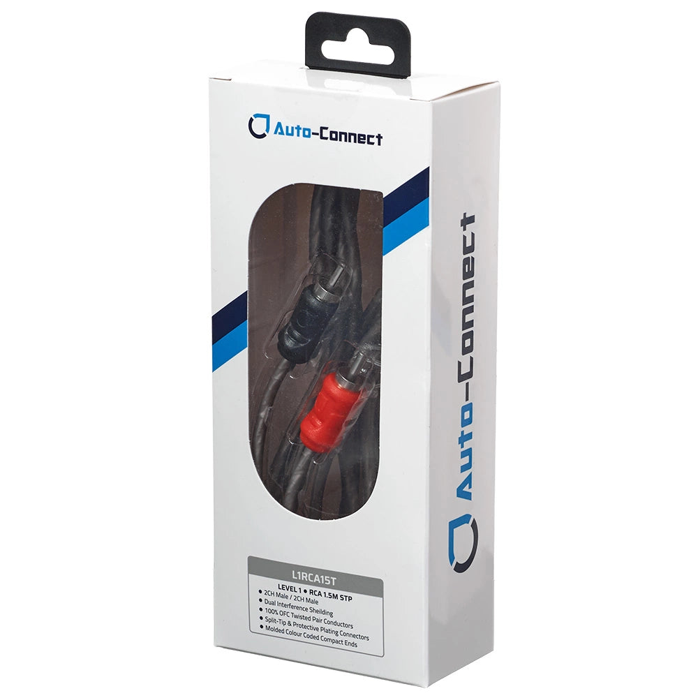 Auto-Connect tvinnad lågnivåkabel 1.5 meter, Level 1