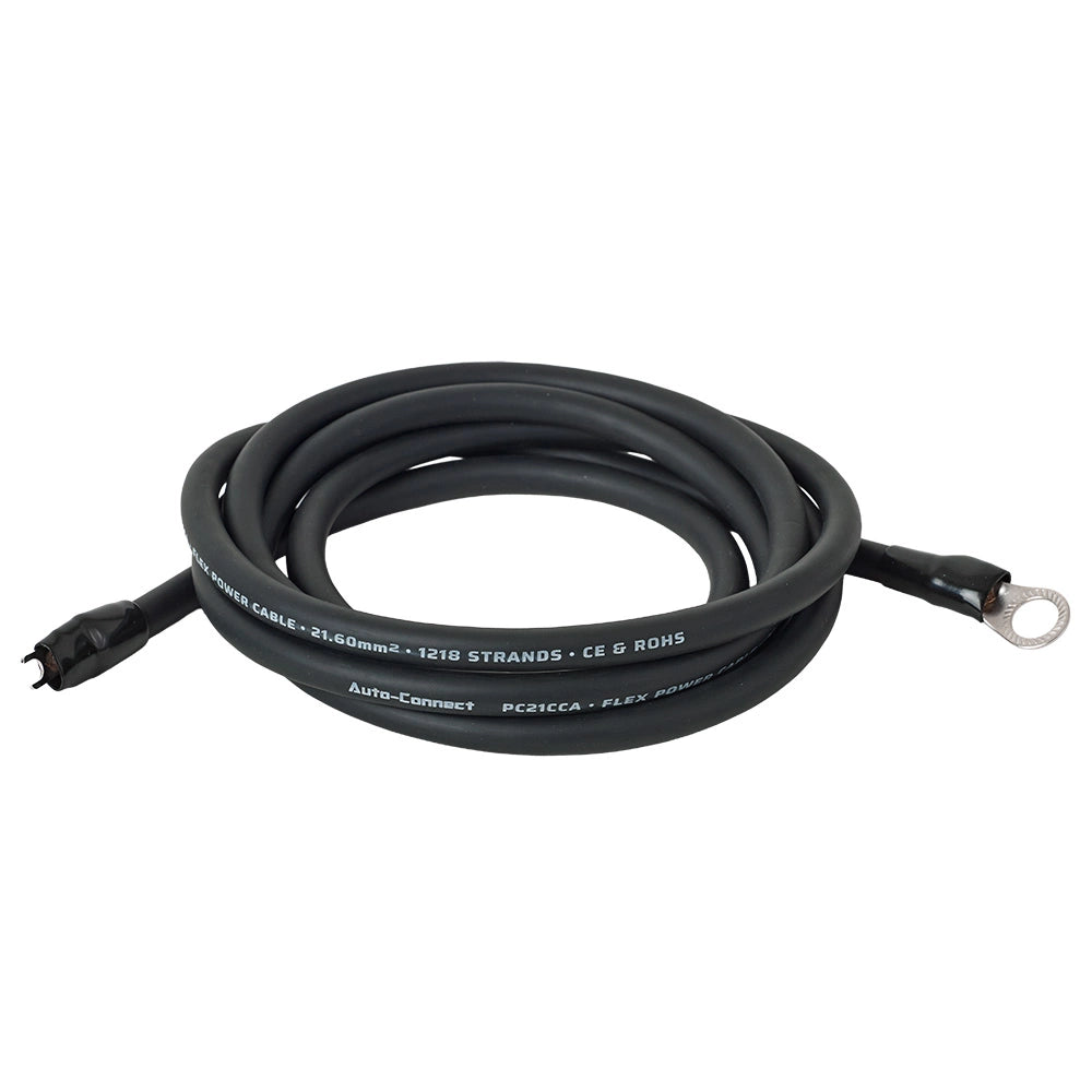 Auto-Connect 2.5 meter strömkabel CCA 21.6mm², svart