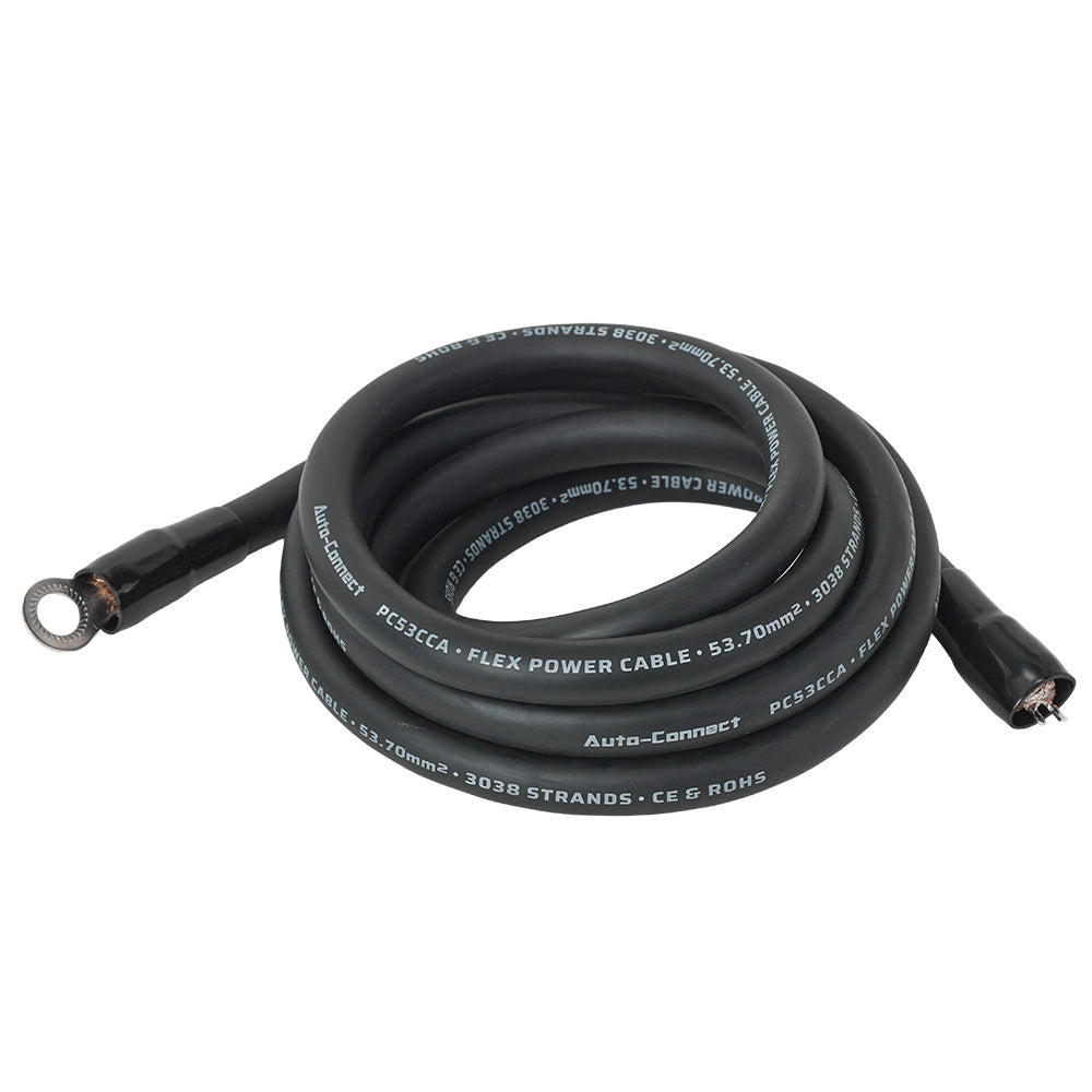 Auto-Connect 2.5 meter strömkabel CCA 53.7mm², svart
