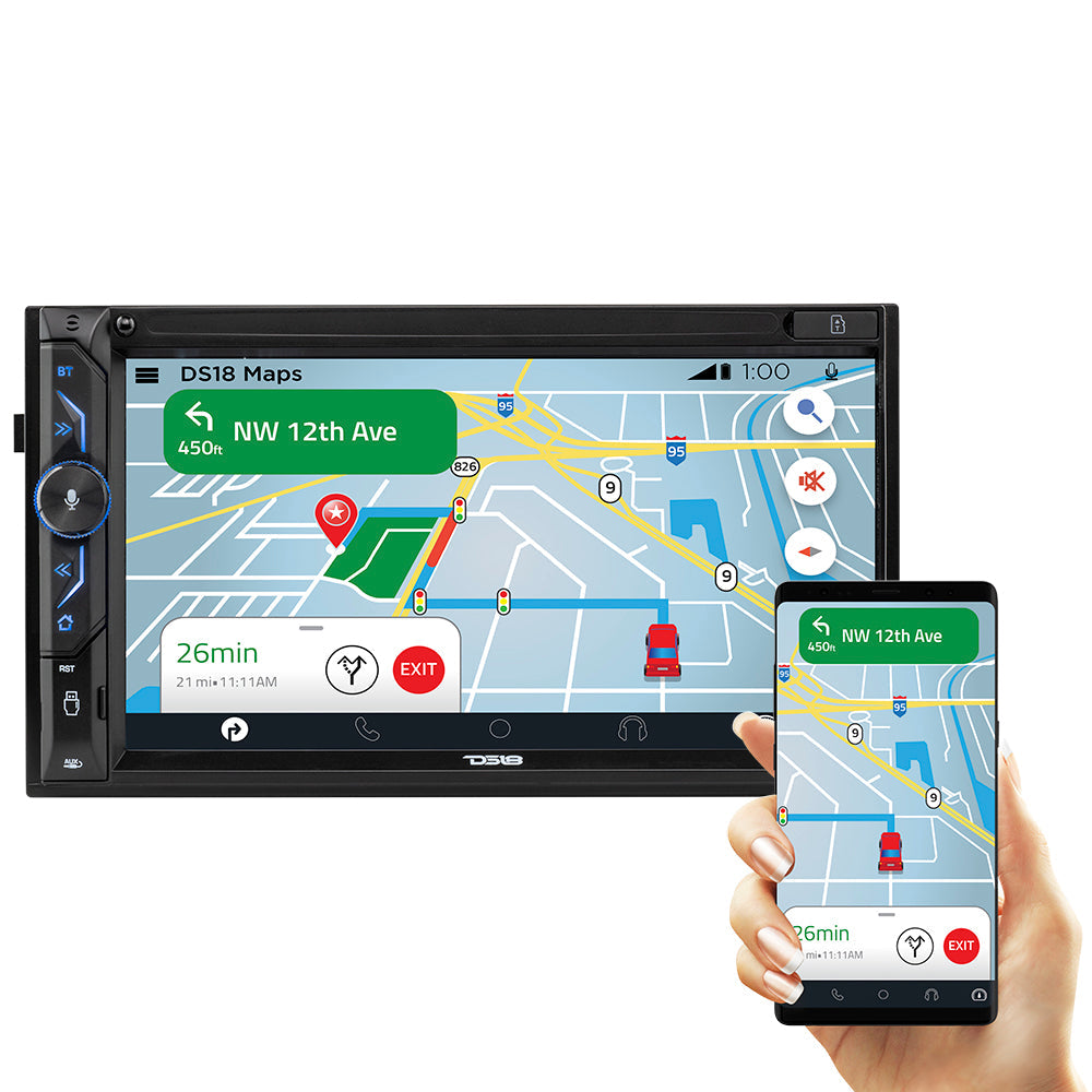 DS18 DDX6.9CP, bilstereo med Apple CarPlay, Bluetooth och USB. Returexemplar