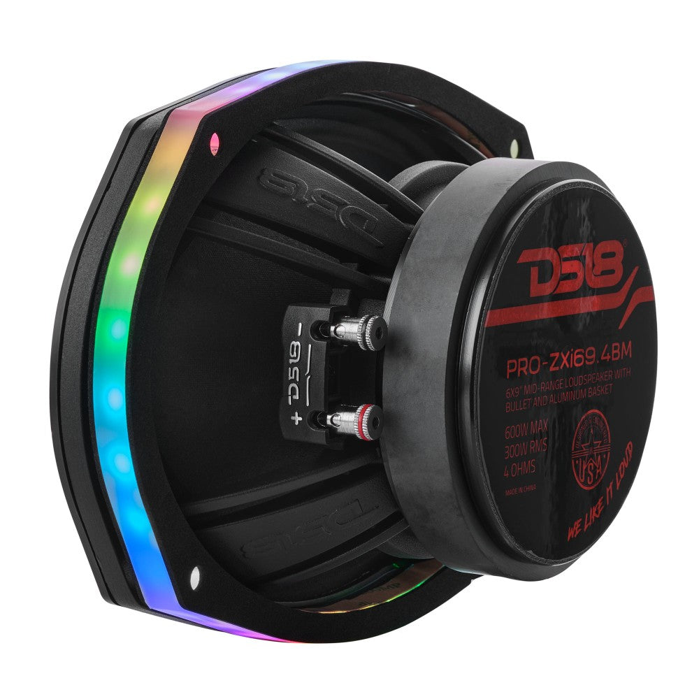 DS18 DLRING69, 6x9tums digtal RGB LED-ring för högtalare/basar
