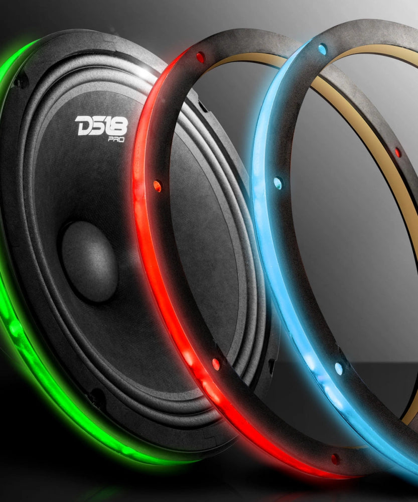 DS18 LRING10, 10tums RGB LED-ring för högtalare/basar