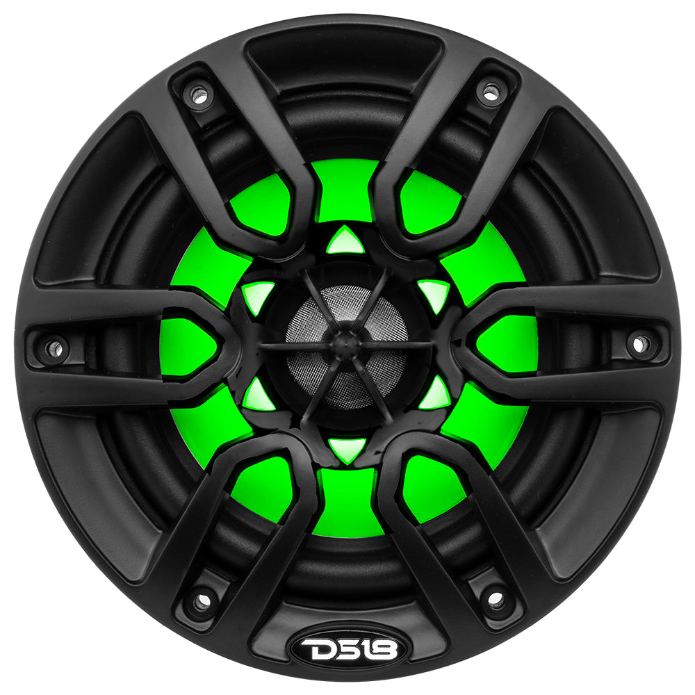 DS18 NXL-6, svart 6.5 tums marinhögtalare med LED, par