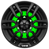 DS18 NXL-6, svart 6.5 tums marinhögtalare med LED, par