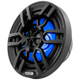 DS18 NXL-6, svart 6.5 tums marinhögtalare med LED, par
