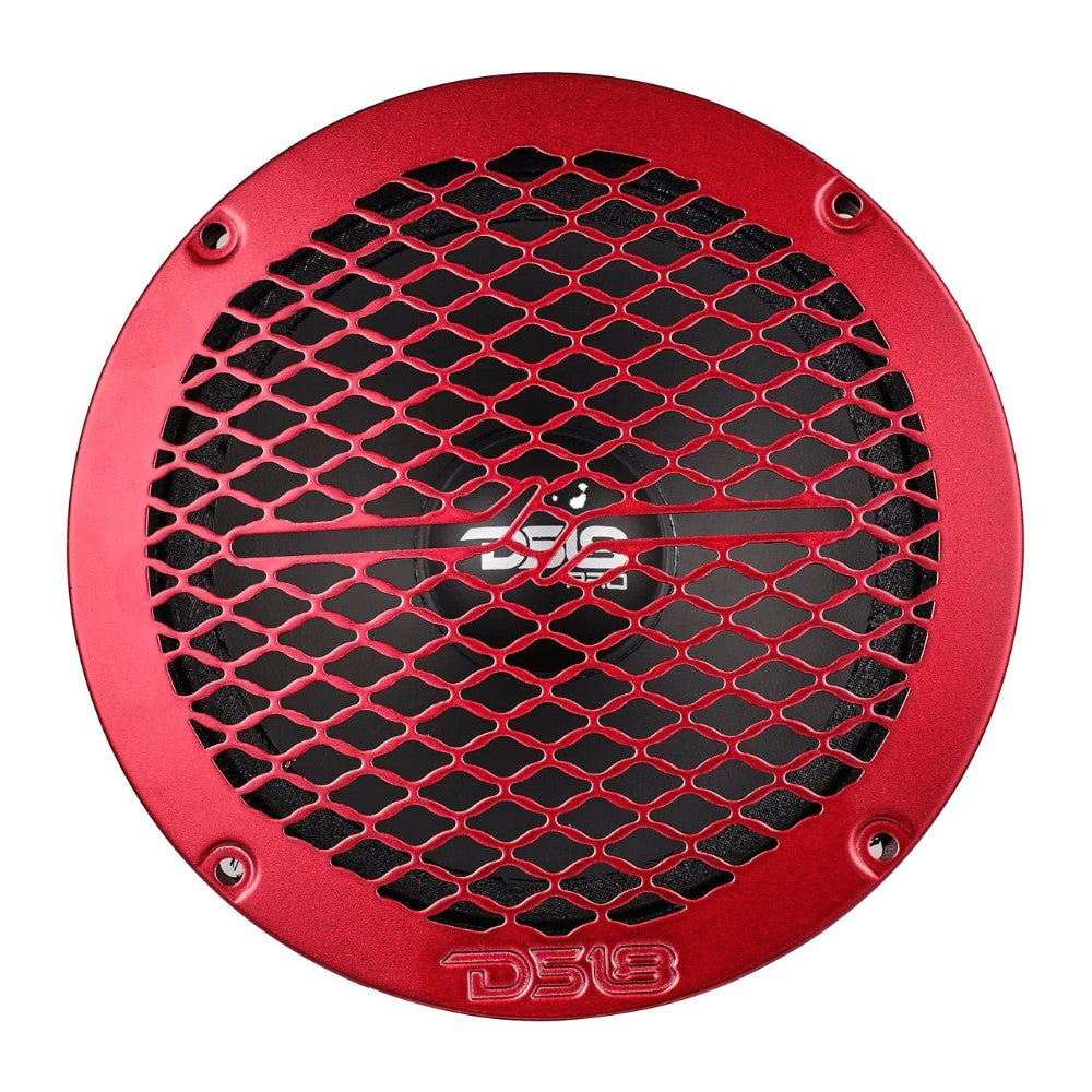 DS18 PRO-GRILL6MS/RD, slimmat 6.5 tums högtalargaller i metall, röd