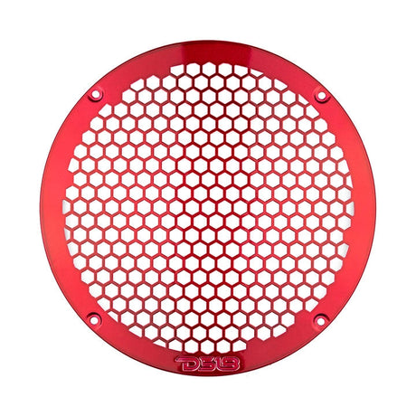 DS18 PRO-GRILL8MS, slimmat 8 tums högtalargaller i metall, röd