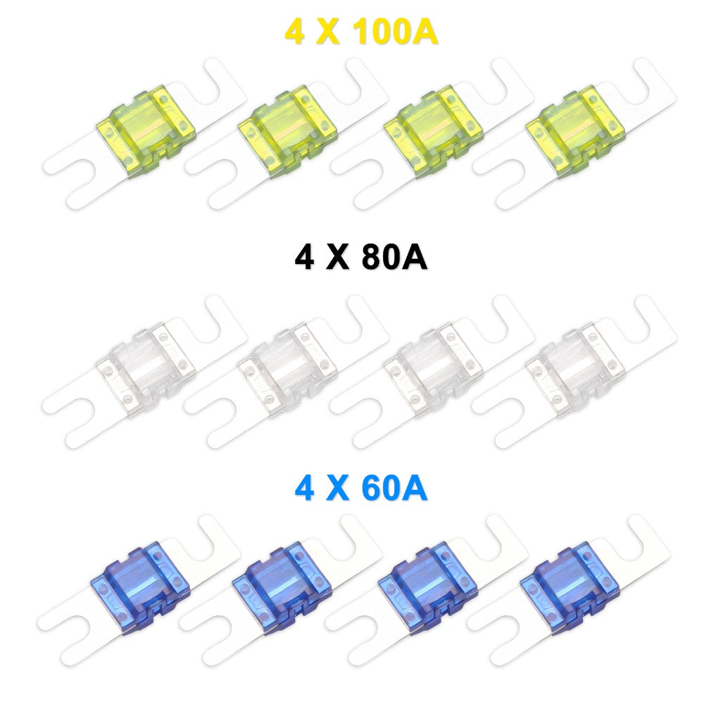 Recoil MPG4 Mini-ANL säkringshållare + jordblock 2x50mm² till 4x20mm²