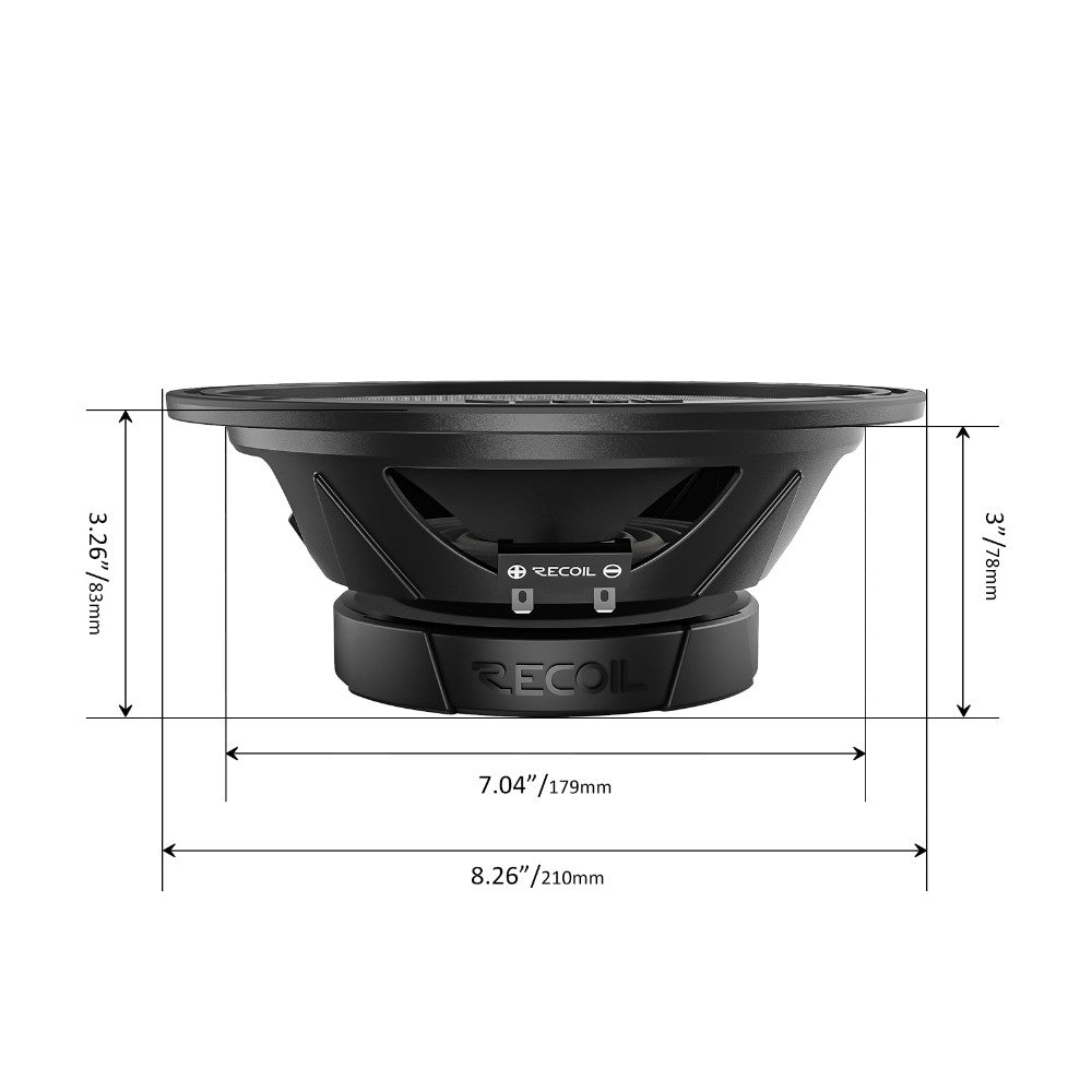 Recoil MS8-4P, 8" SPL-mellanregister