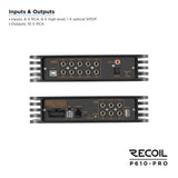 Recoil P610-PRO, DSP-slutsteg med 10 kanaler