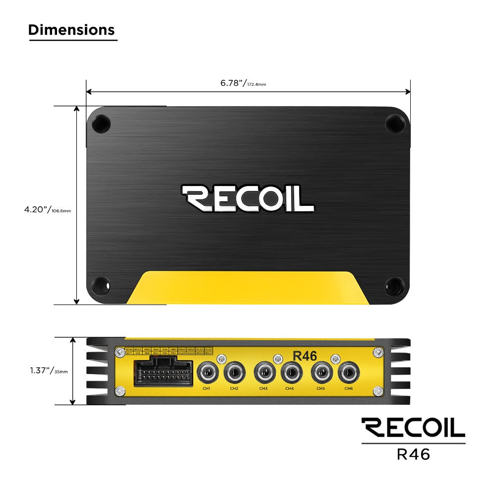 Recoil R46, DSP-slutsteg med 6-kanaler
