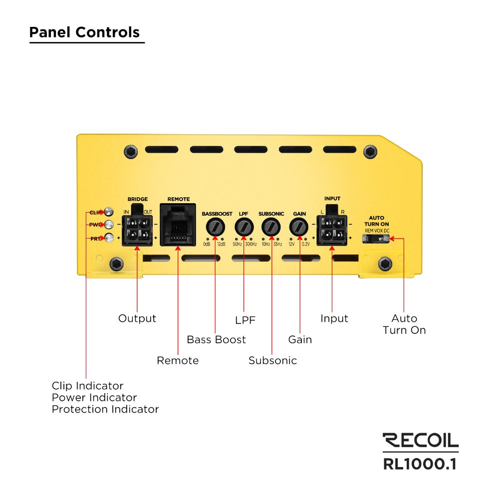 Recoil RL1000.1, monoblock