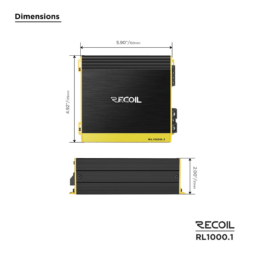 Recoil RL1000.1, monoblock