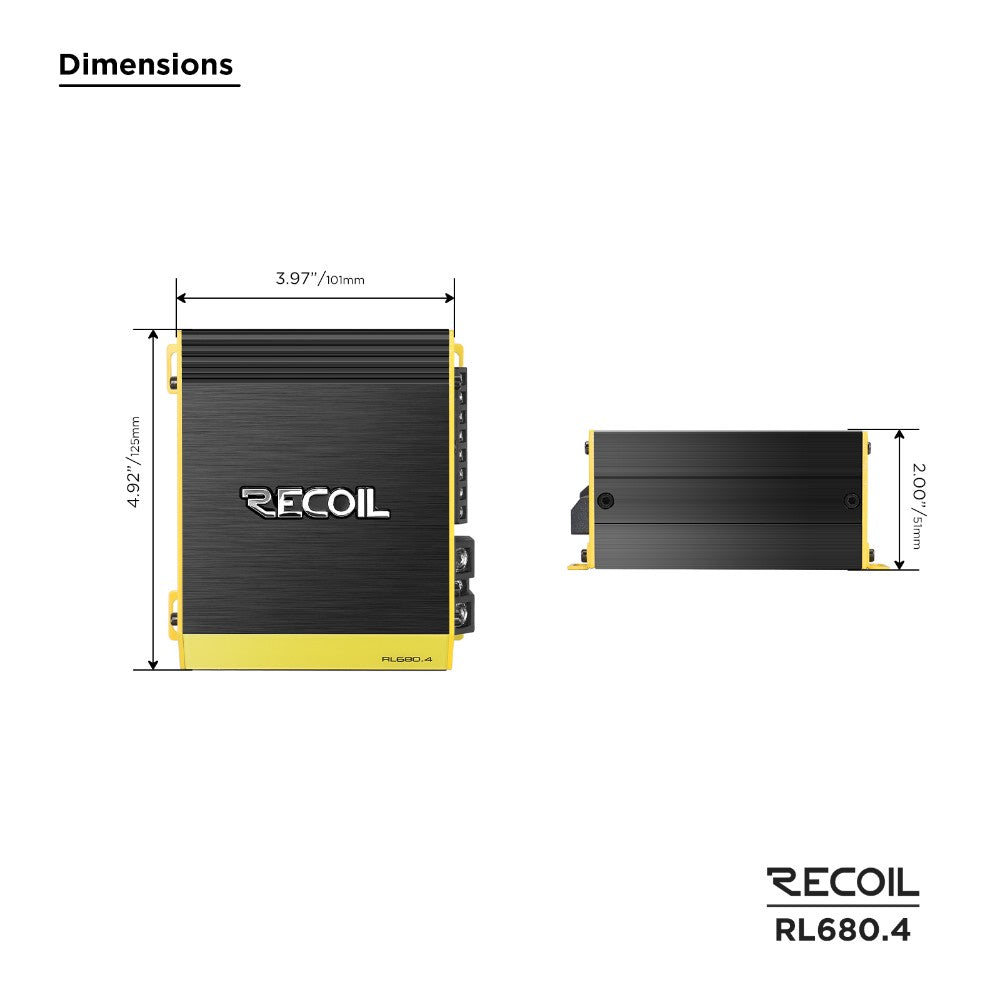 Recoil RL680.4, fyrkanaligt slutsteg