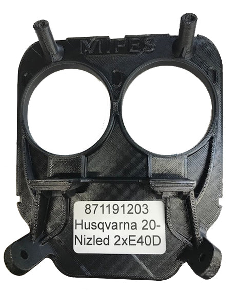 Husqvarna 2020-2023 3d printad Lamphållare Nizled 2xR40DRL eller E40D
