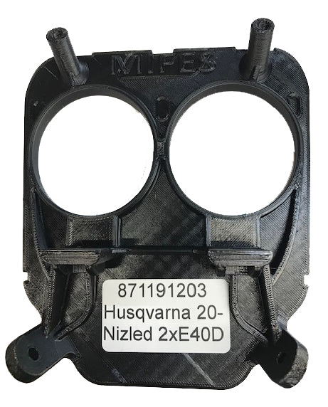 Husqvarna 2020-2023 3d printad Lamphållare Nizled 2xR40DRL eller E40D