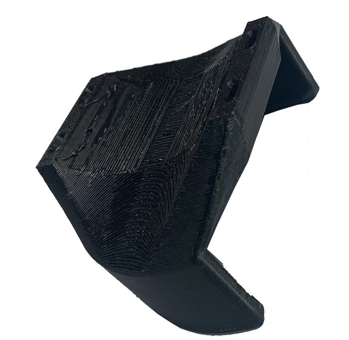 3D printad snusdosehållare vinklad bakåt (70x24mm) för montering på gaffelben mc (buntband).