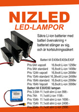 NIZLED LED-hjälmkit elit med 3x40w utan fläkt kallvit gen3, 3XE40 (120w med 10% mer ljus) utan batteri