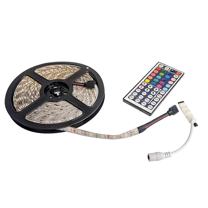 LED tape 5m RGB-kit 12v/220v med fjärrkontroll