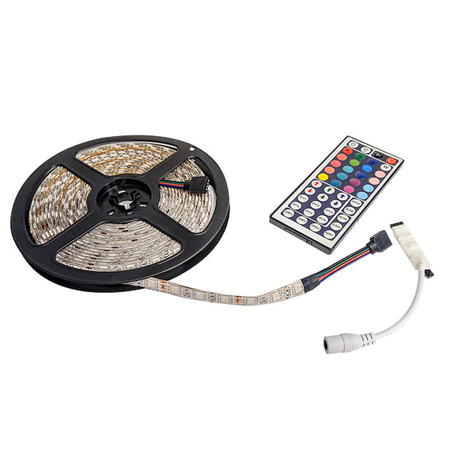 LED tape 5m RGB-kit 12v/220v med fjärrkontroll