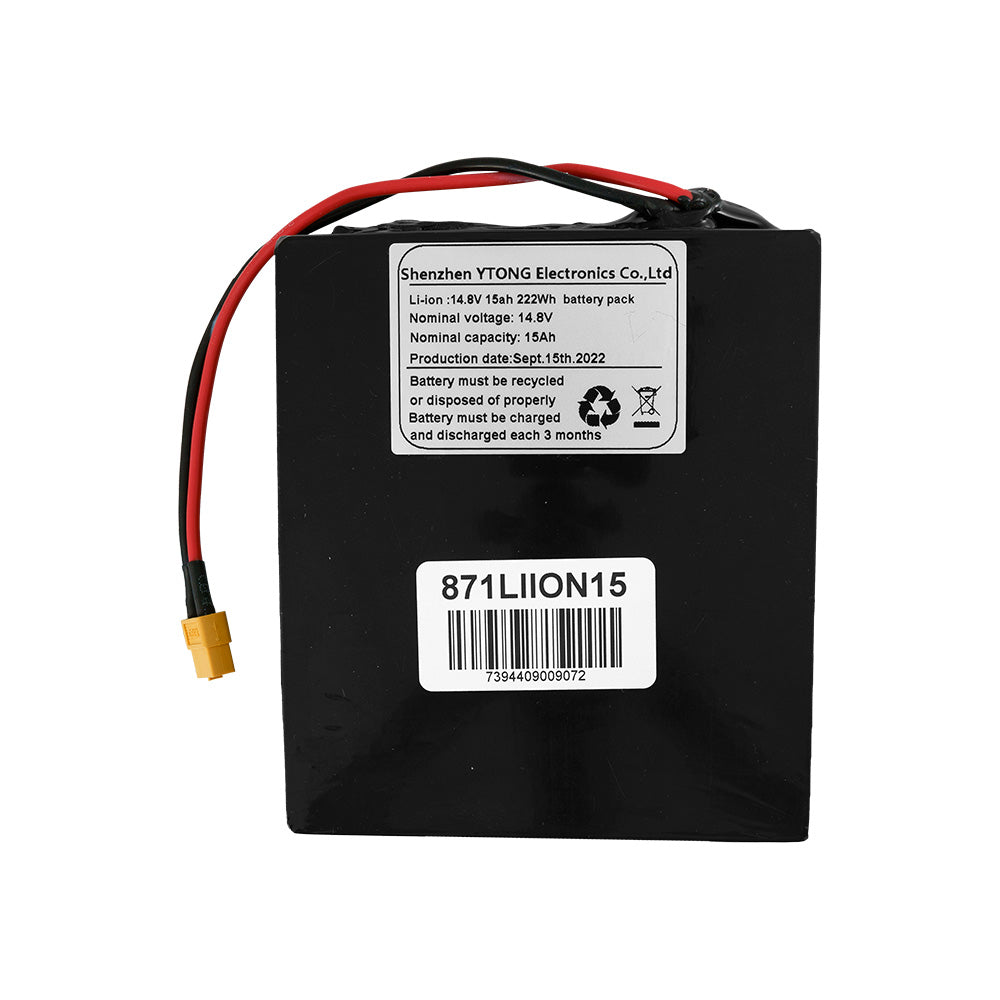 Li-ion batteri 16,8volt 15Ah 21700 celler med BMS till E40, lyser 2 h med trippelkitt