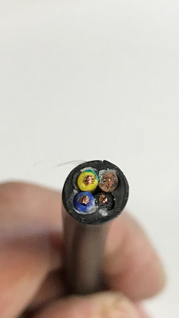 Strömkabel LED-lampor 4x1mm Svart